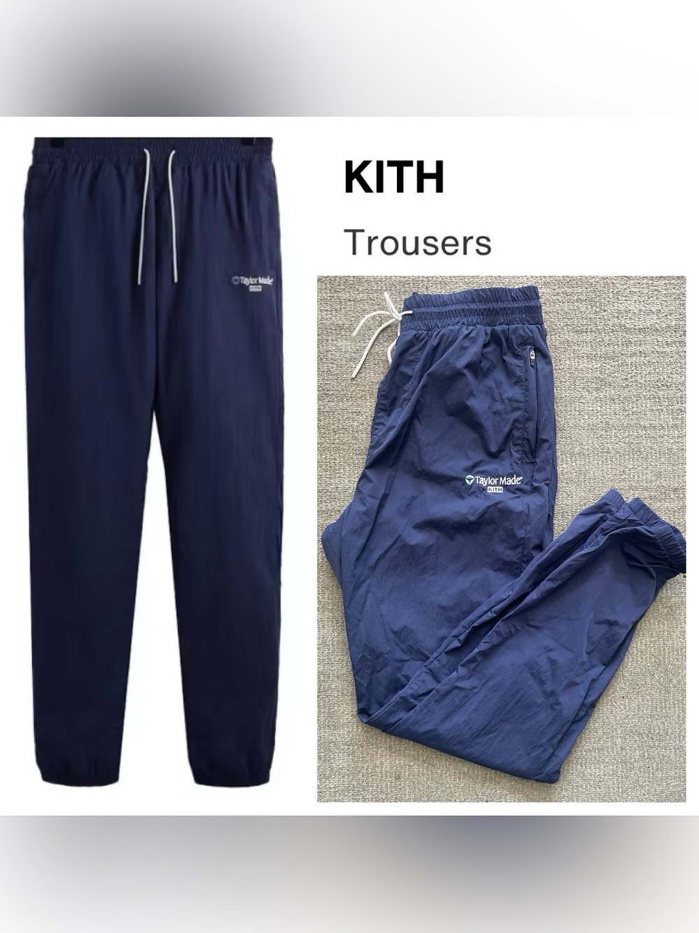 KITH TaylorMade Navy Blue Men's Jogger Track Pant